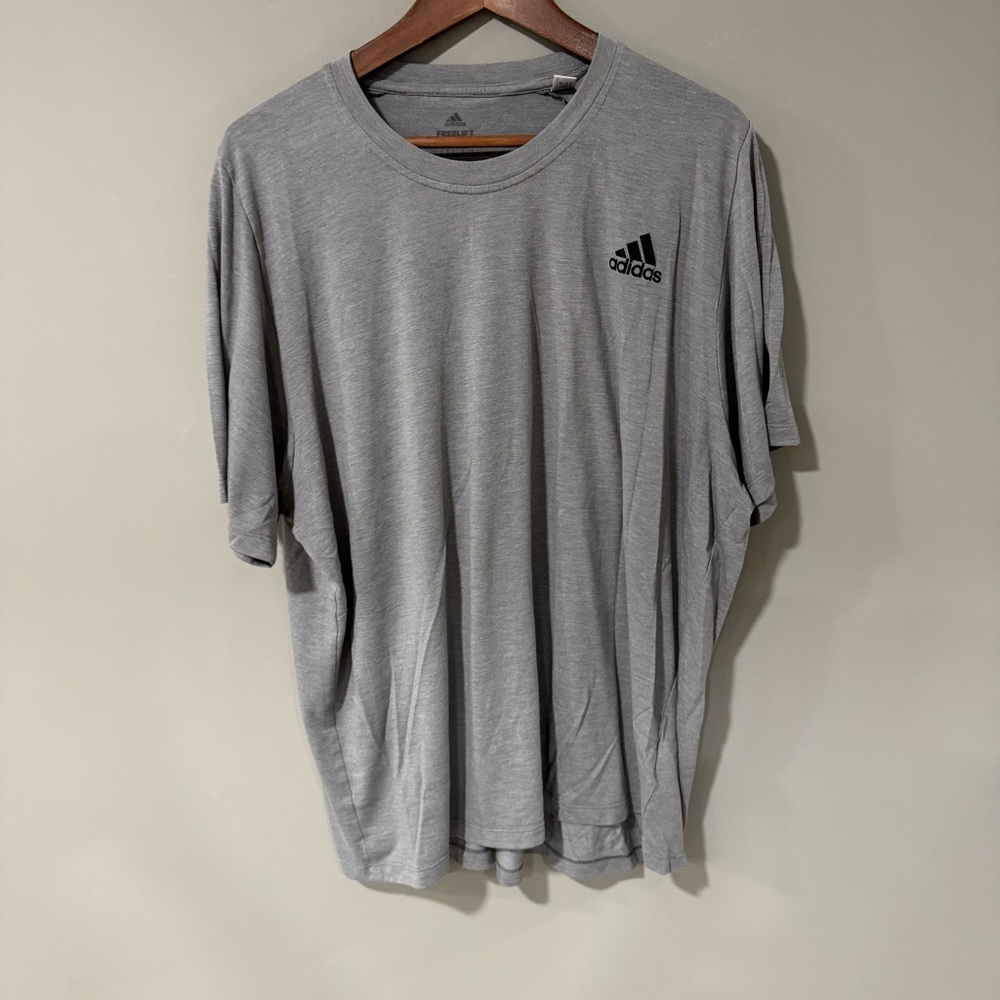 Adidas FreeLift Performance Shirt‎ Men's Gray T-Shirt Size 2XL